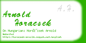 arnold horacsek business card